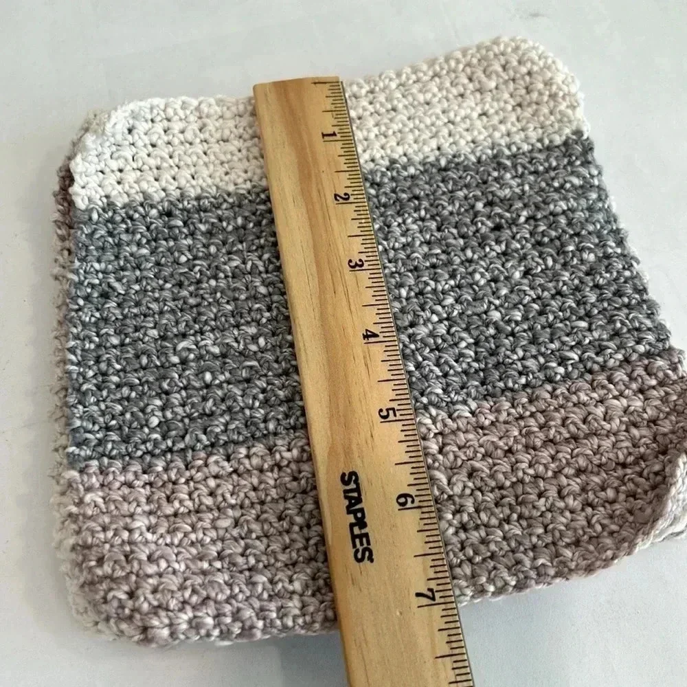 Hand Crocheted Washcloth/Dishcloth - Set of 3
